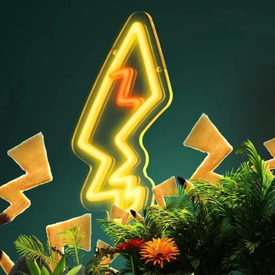 Néon LED gaming allumé, plaque acrylique
