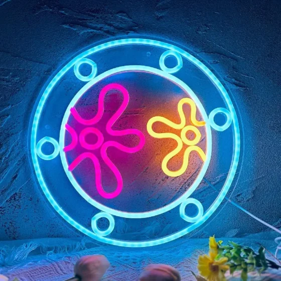 Néon LED mural – Bulbizarre, Spectrum, Pac-Man – Hublot étoiles de mer