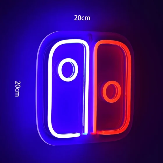 Néon LED mural gaming 20 cm – 8 modèles – Manette Switch