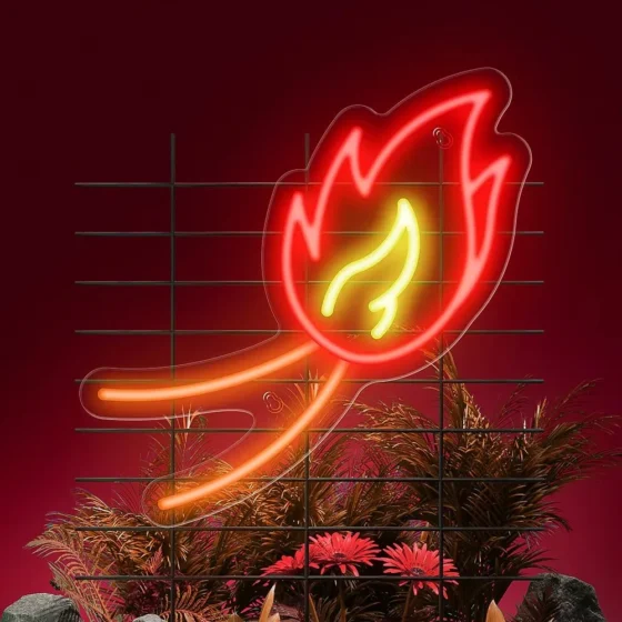 Néon LED gaming allumé, plaque acrylique
