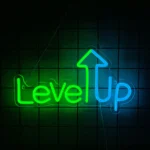 Néon LED mural – Level Up